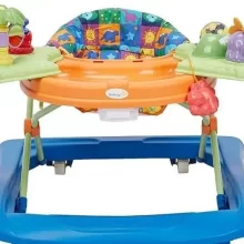 Safety 1st Sounds n Lights Discovery Dino Walker - A baby walker featuring a dinosaur-themed design with interactive lights and sounds.
